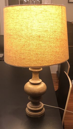 New And Used Lamp Shades For In Orlando Fl Offerup Wooden Table Lamp With Linen Shade 45 00 For In Orlando Fl