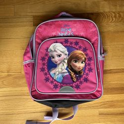 DISNEY FROZEN BACKPACK  Elsa And Anna-13.5”x11.5”-La Reine Des Neiges