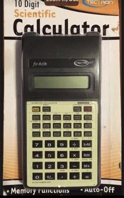 Scientific Calculator 10 Digit Display, Fx-82lb Fractions Percentage Exponents