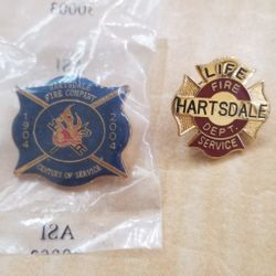 Two Fire Dept Pins From Hartsdale