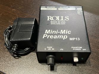 ROLLS MS13 MiniMic Microphone Preamp with Phantom Power