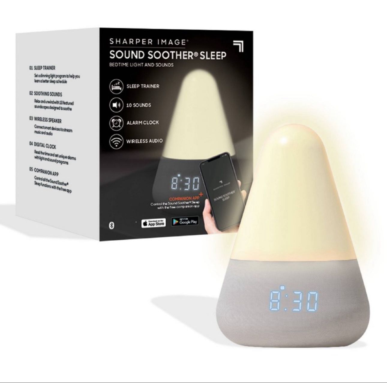🔥NEW🔥 Sharper Image Sleep Soother Bedtime Therapy Light Electric Sound Machine
