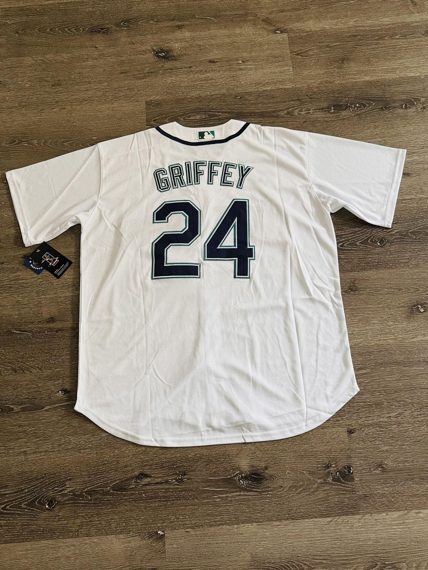 Ken Griffey Jr White Away, Baseball Jersey