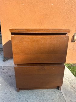 Modern Brown 2‑Drawer Nightstand (pickup or delivery)