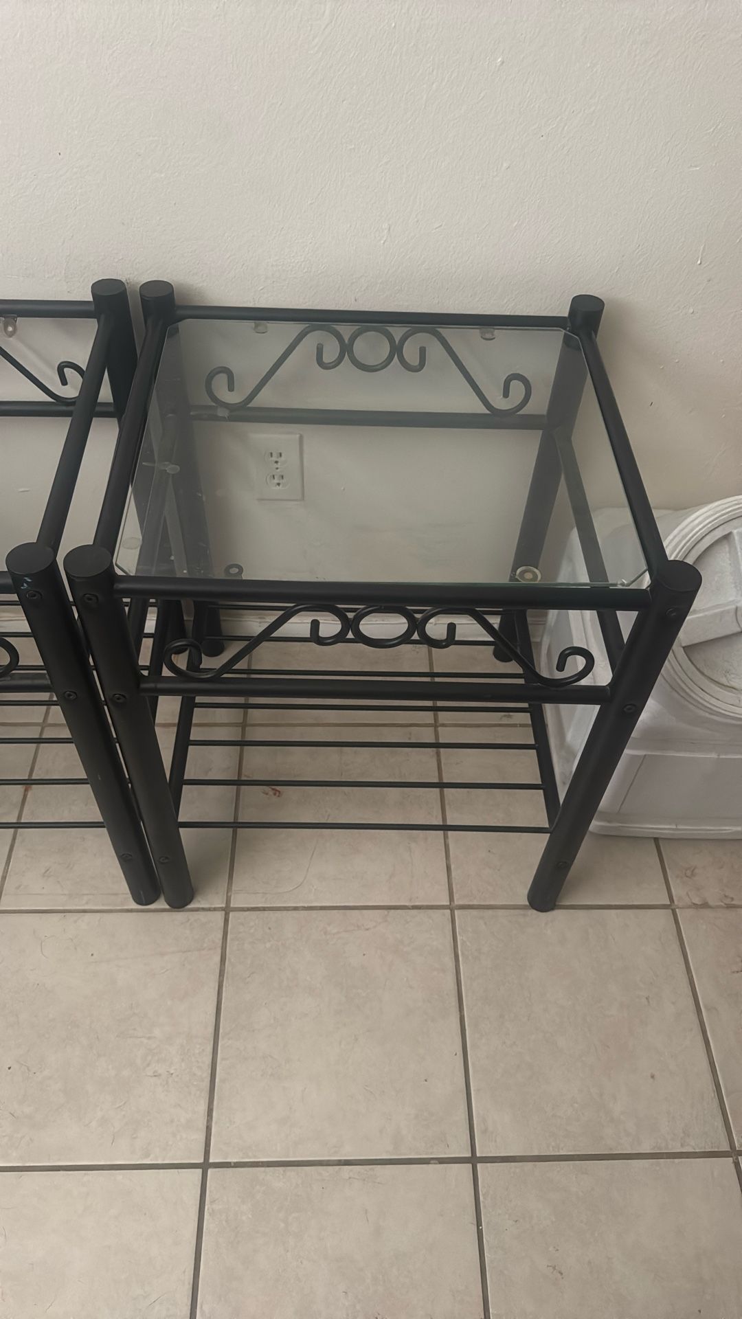 Glass Top End Table