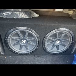 12 Subwoofers W/ Box And Amps