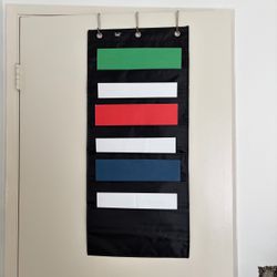 Mr. Pen 6 pocket hanging wall/door file organizer, A4, black, 32x14” 8 Piece Lot