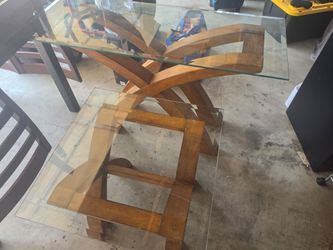 Glass Top Coffee Table and End Table Set