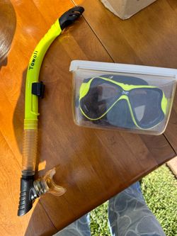 Aeris Duo Tempered Glass Scuba Dive Mask and Tawali Snorkel (Set)