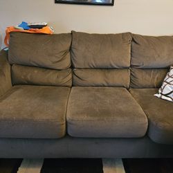 Brown Microfiber Sofa - Must Go Asap - Moving 