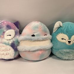 3 squishmallow 8”