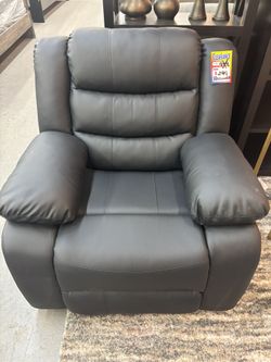 Leather Black Recliner 