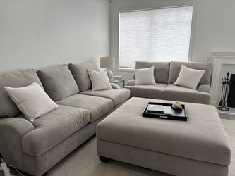 sofa love seat oversized ottoman