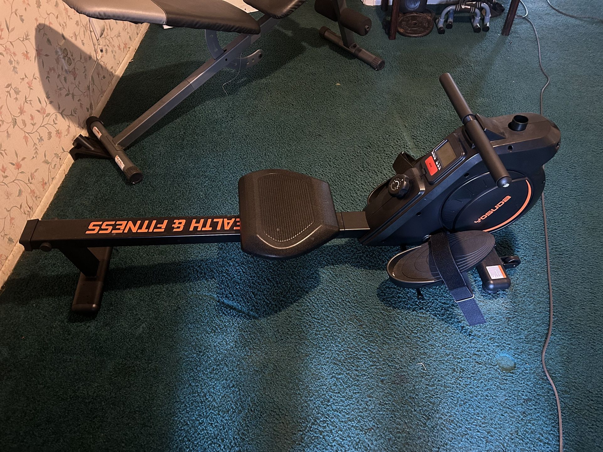 Rowing exercise machine, full body workout