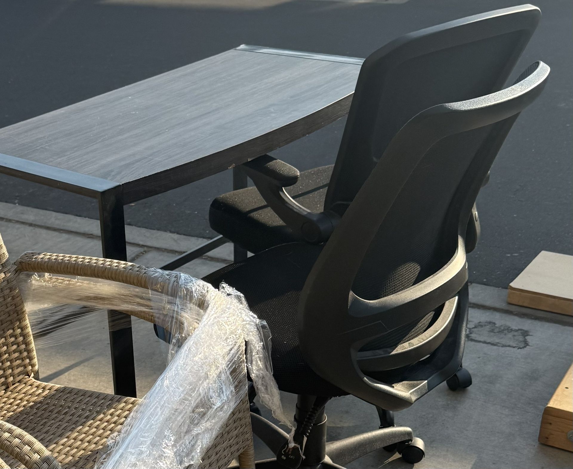 Office Desk And 2 Task Chairs