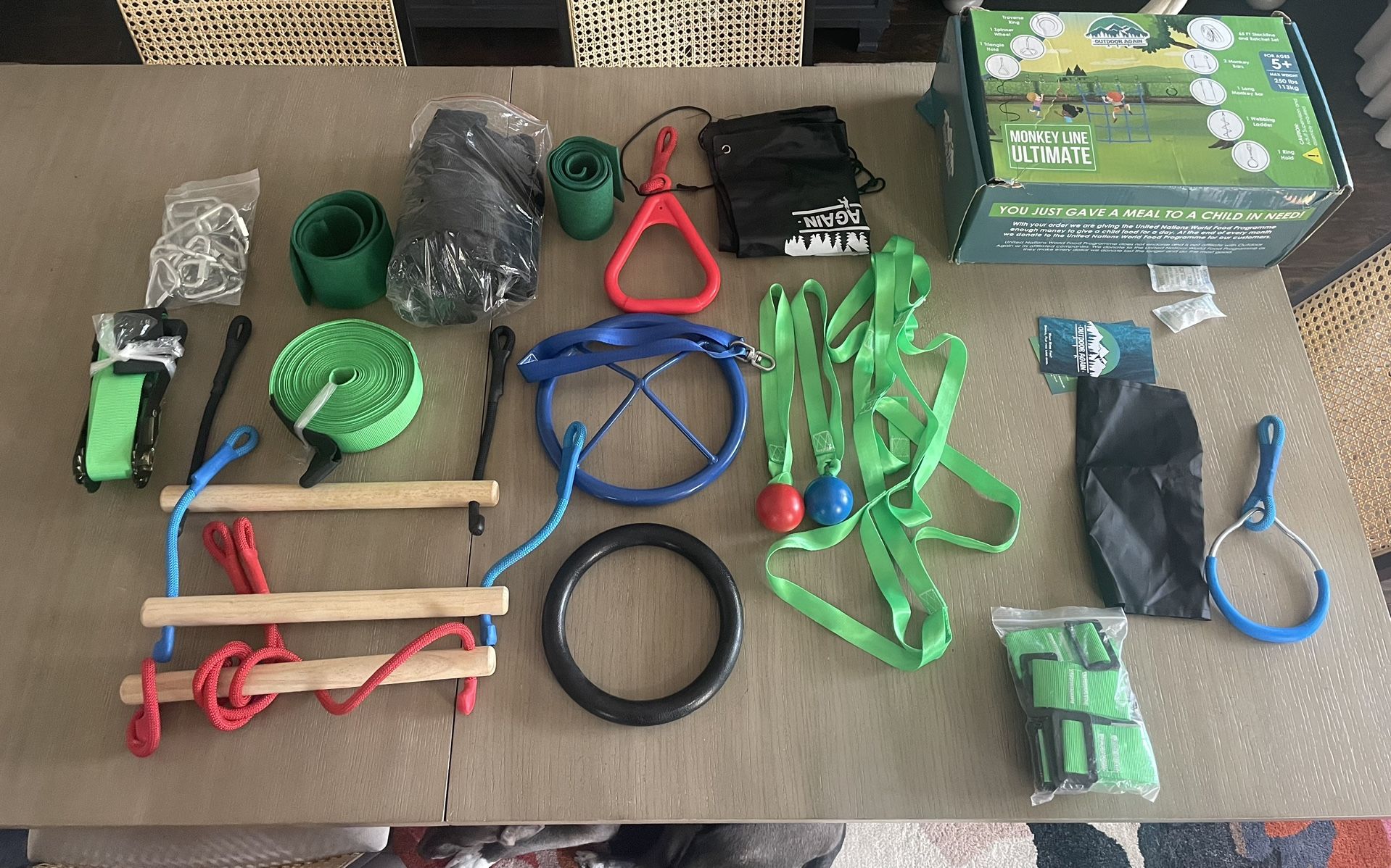 BRAND NEW ninja Warrior Obstacle Course Monkey Line - 65’ 