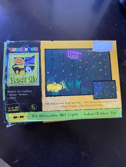 Vintage Fright Site Toys R Us Y2K Retro 4'x6' Indoor Outdoor Net Halloween Lights Window