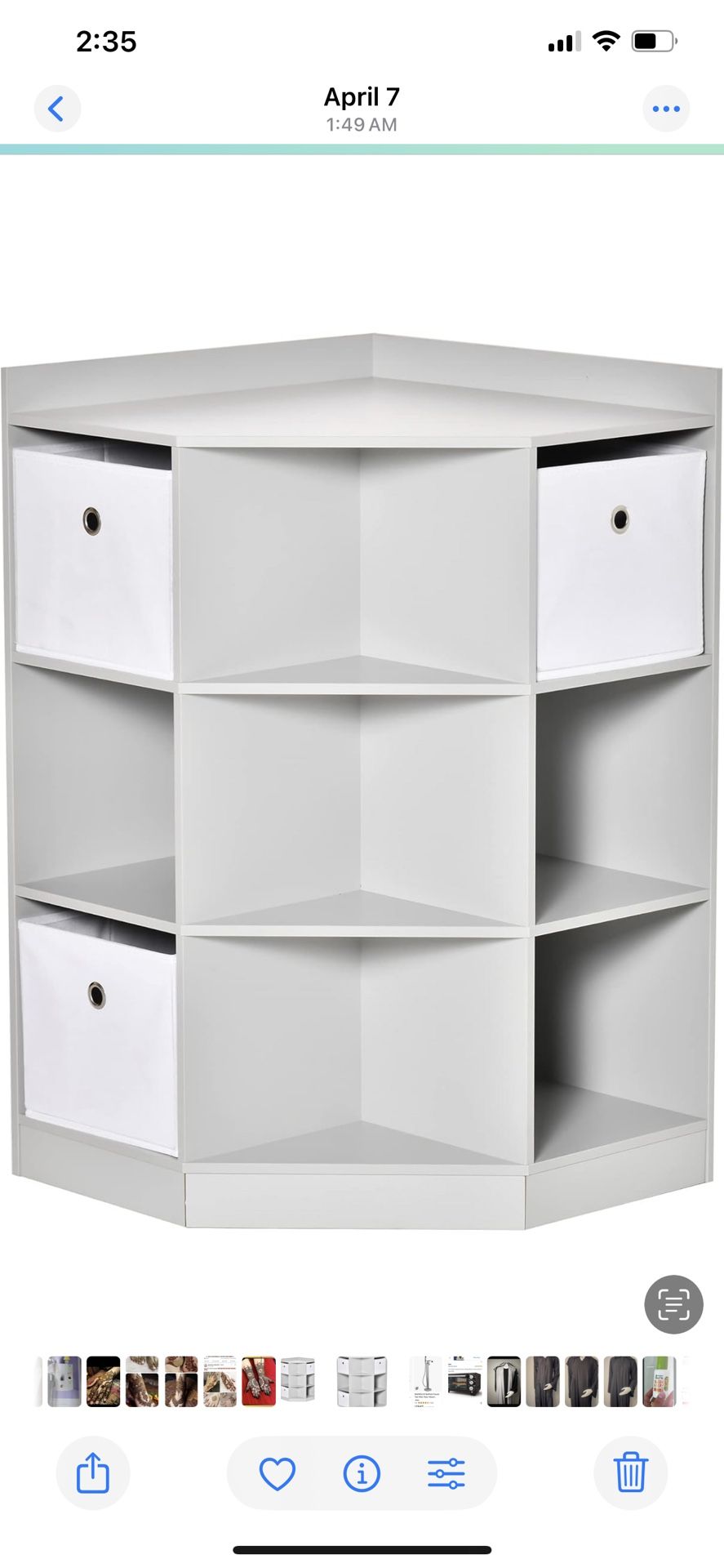 Homcom Kids Corner Cabinet Cubinet Toy Storage