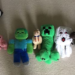 Minecraft Stuffed Plushies - Collection - 5$ EACH-  30$ In Total-