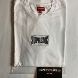New Supreme Woven Label Everlast Logo Long Sleeve Tee White Large @HYPETREASURES 