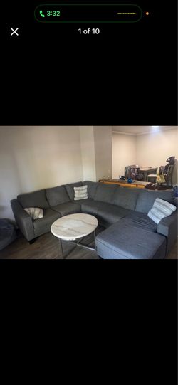 Couch with coffee table