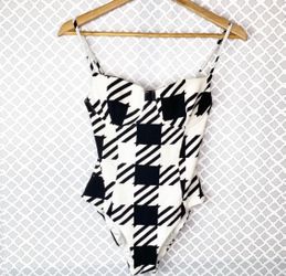 Onia Isabella Houndstooth One Piece Swimsuit