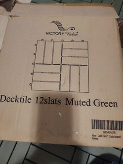 Decktile 12 slats muted green