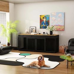 Wooden Double Dog Crates Indoor Furniture