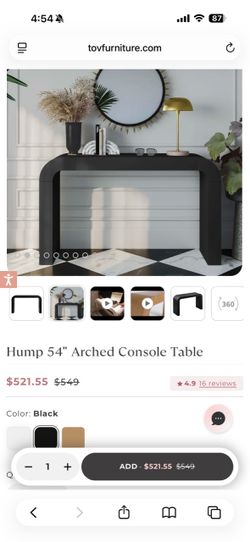 Black console table