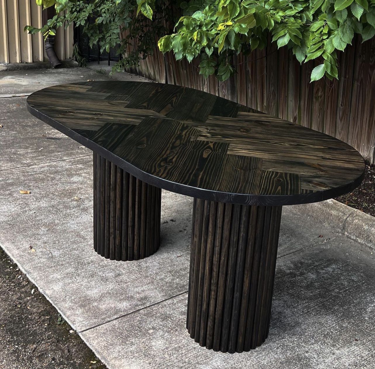 Custom Built Dining Table Solid wood Farmhouse Set Modern Rustic Bench Country Oval Round Counter Breakfast Height Farm House