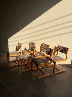 Vintage Danish Modern Bentwood Dining Chairs by Gevaldi – Set of 6 Scandinavian Chairs