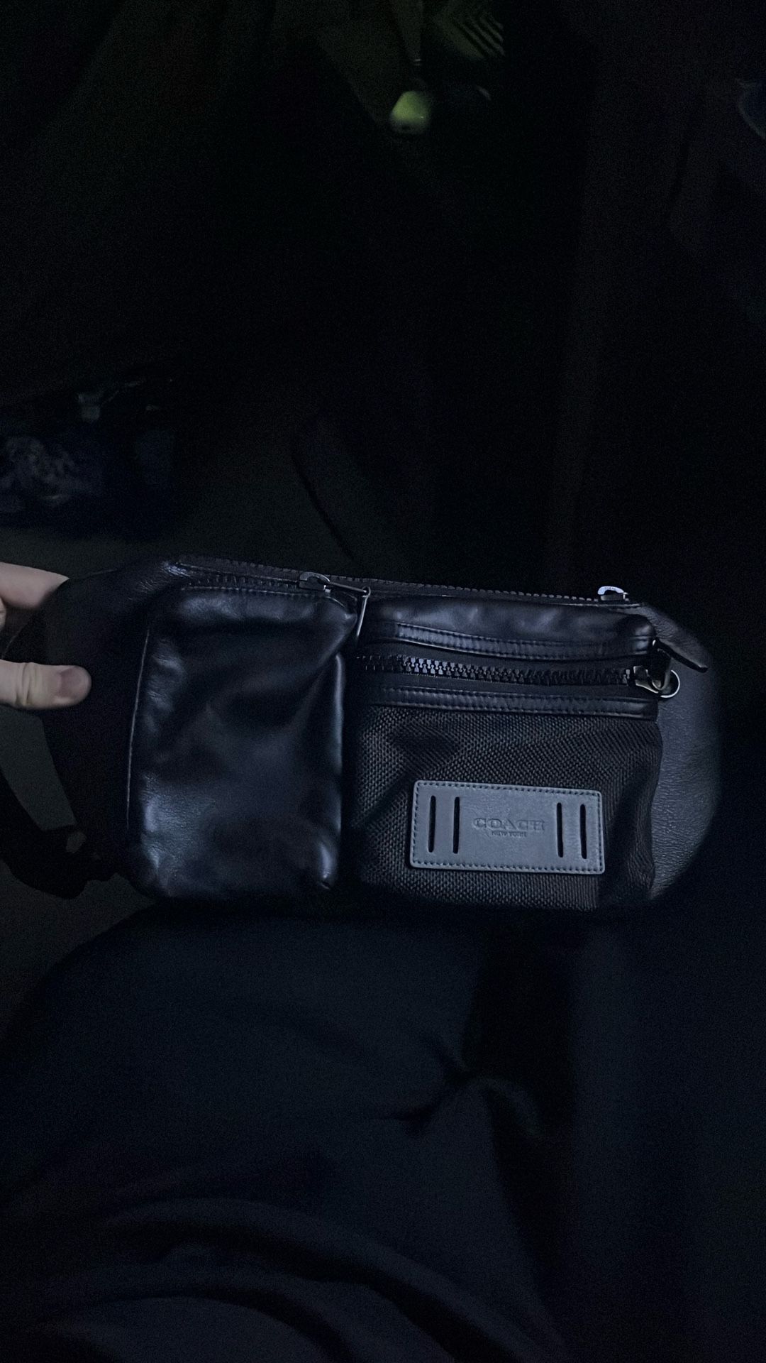 Coach waist bag leather Black ( Used )