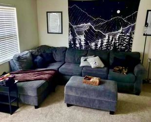 MUST GO!!! Ashley Altari 2-piece gray sectional with ottoman