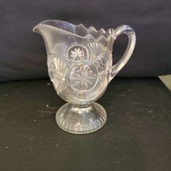 Antique EAPG Glass Creamer Pitcher