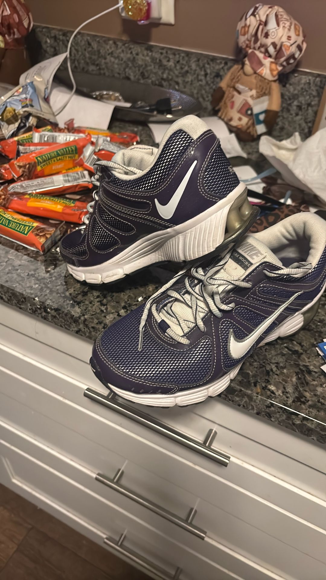 purple Nike gym shoes