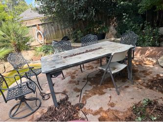 Patio firetop table