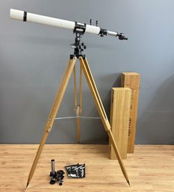 Vintage 1958 Unitron Model 114 60mm Telescope – Complete w/ Wood Cases & Accessories $650 OBO