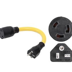 ONETAK NEMA 6-20P to L6-30R 240V 20 Amp 3 Prong Male Plug to Twist Lock 3 Prong Female Outlet Receptacle Generator Welder Dryer EV Charger Power Cord 