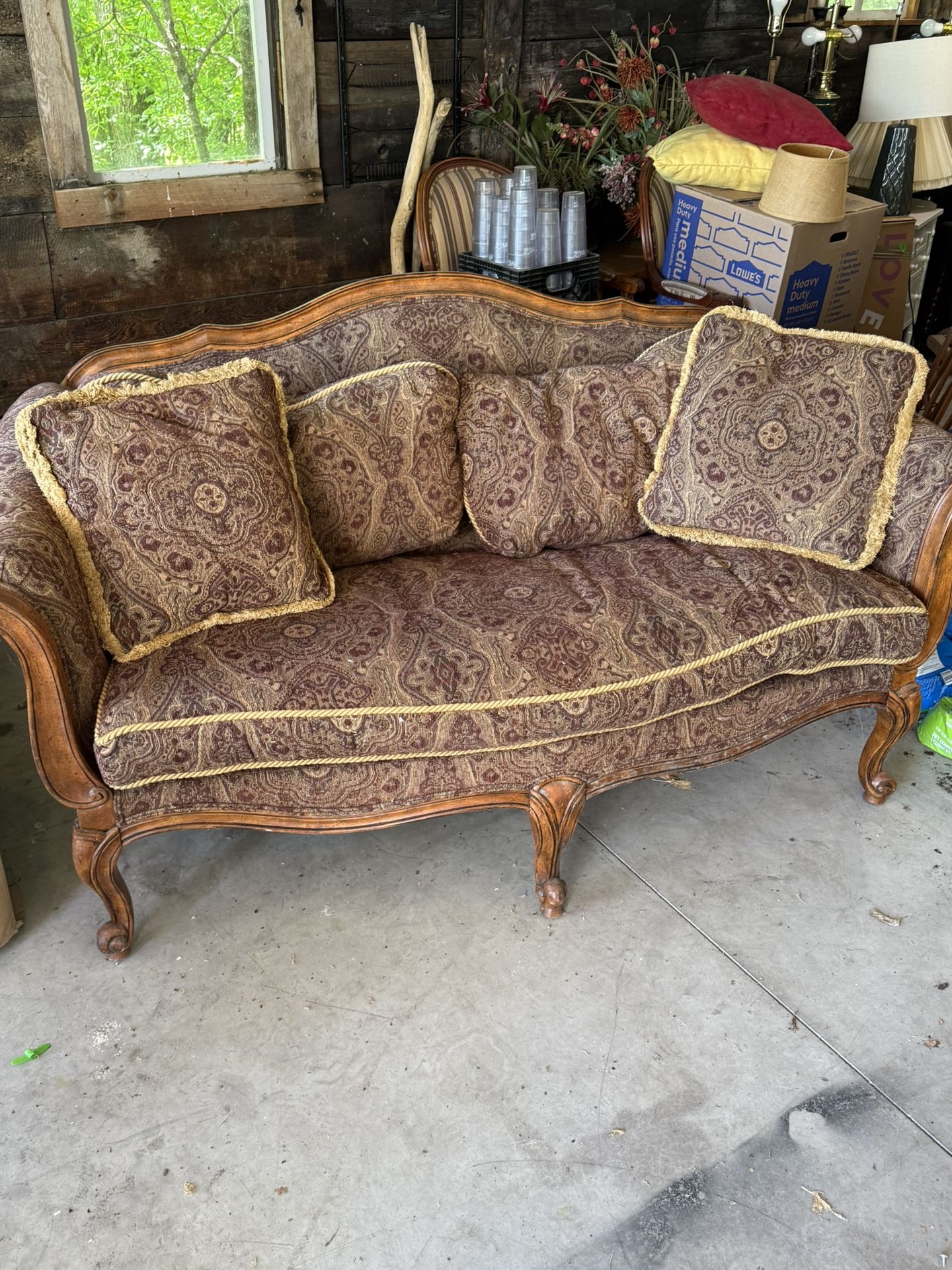Ethan Allen French Provincial 74” Evette Settee