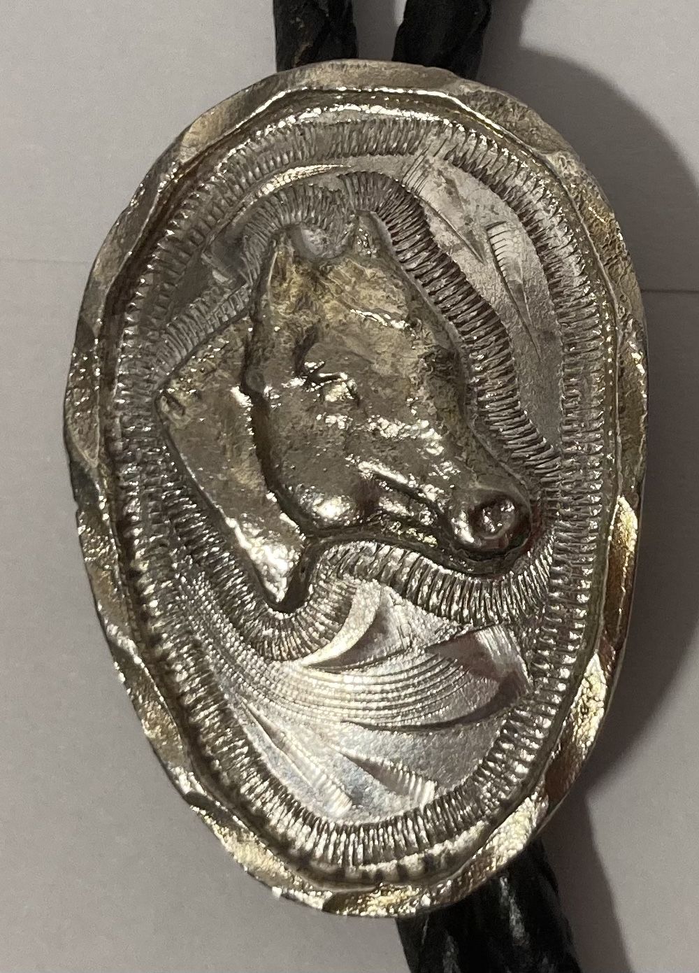 Vintage Bolo Tie Alpaca Silver Nice Horse Design
