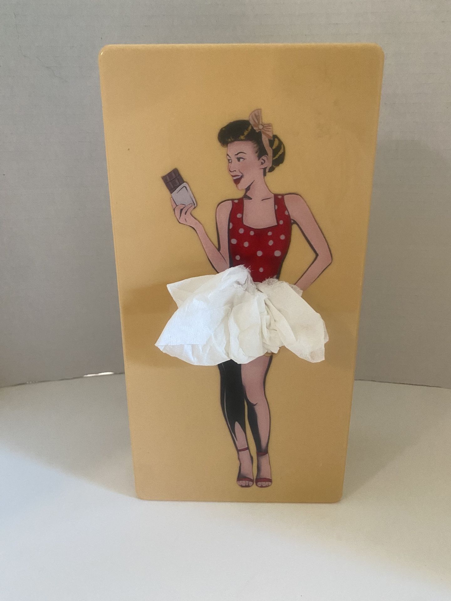 Pinup Girl Retro Style Tissue Holder Rockabilly