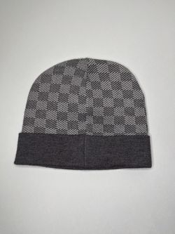 Louis Vuitton Black/Grey Wool Petit Damier Beanie Hat