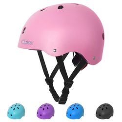 MammyGol Girls Adjustable Multi-Sport Helmet Pink Ages 9-12