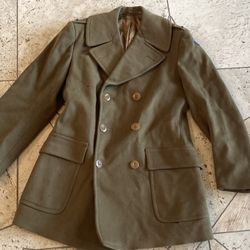 Rare WW2 WWII US Army Air Force mackinaw uniform coat jacket Officer