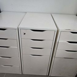 (4) IKEA ALEX 5 Drawer Dresser Cabinet 