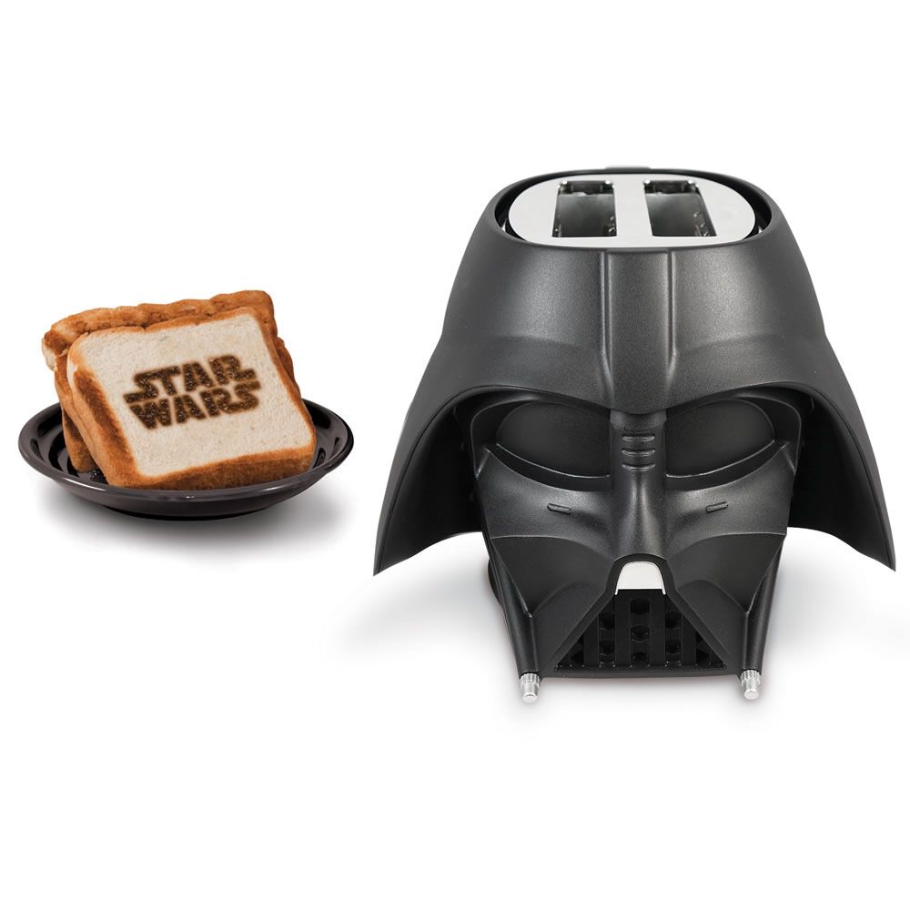 Darth Vader 2-Slice Black Toaster with Automatic Shut-Off and Crumb Tray