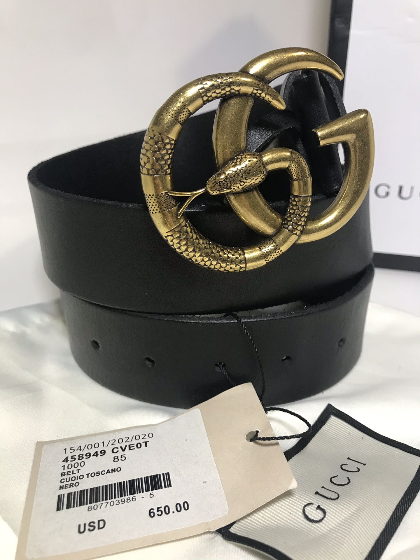 Gucci Snake GG Belt **Authentic