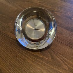 Waterford Crystal Desk Clock Paperweight