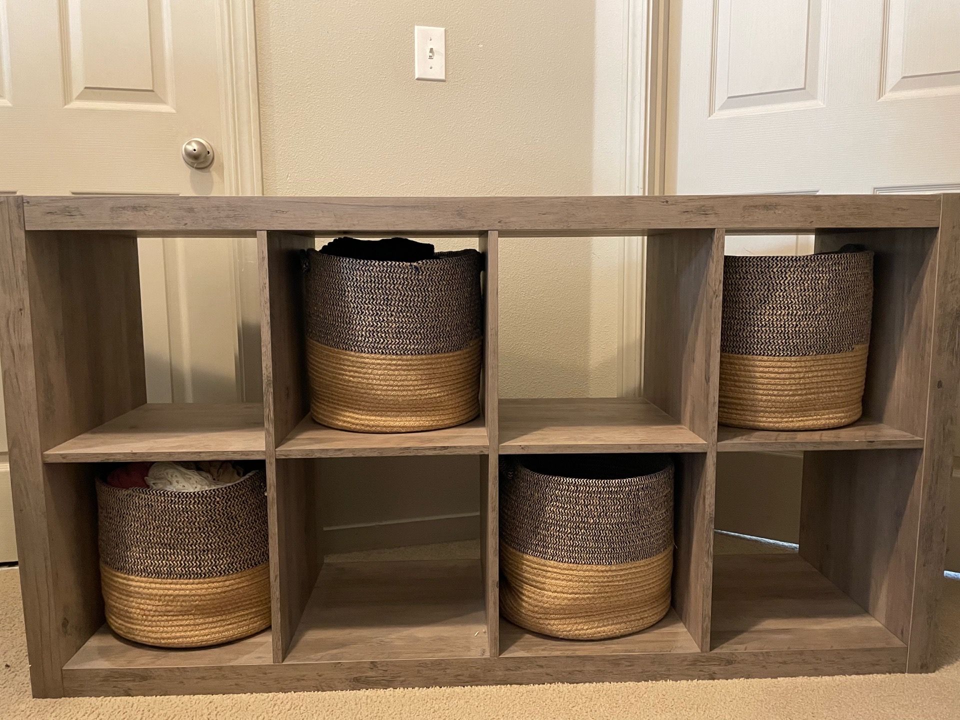 Wood cube shelf