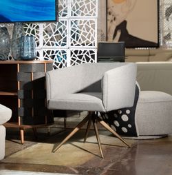 Contemporary Dark Grey Fabric Dining Chair - New